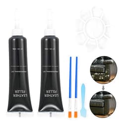 Kenbry Vinyl and Leather Repair Kit, Black Vinyl Repair kit for Car Interiors, Furniture, Couches,Shoes,Restore Leather Scratch, Tears & Burn Hole
