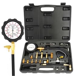 BETOOLL 0-140PSI Fuel Injector Injection Pump Pressure Tester Gauge Kit Black Case Fuel Pressure Tester Kit Car Tools