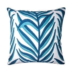 Mulzeart Embroidery Leaf Pattern Throw Pillow Covers, Cotton Decorative Pillows Covers Cushion Case, Pillow Case ONLY(18 x 18 Inch)