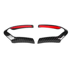 Keenso 2Pcs Keenso Steering Wheel Cover Decoration Trim Frame Chrome/Carbon Fiber Optional for F20 F22 F30 F32 F10 F06 F15 F16(Carbon Fiber)