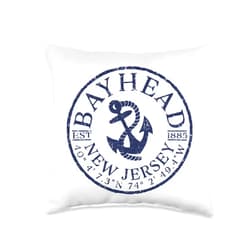 Bayhead NJ Coastal Beach Travel Designs Bayhead New Jersey Nautical Boat Anchor Throw Pillow