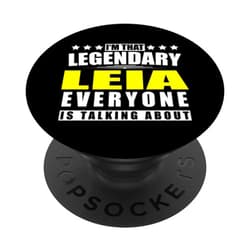 Surname First Name Saying Legendary Legend Quote Name Leia First Name Gifts - Funny Personalized Gift PopSockets Adhesive PopGrip