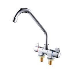 VOREAL RV Folding 360 Rotation Faucet Kitchen Aerator Cold and Hot Water Tap for Bathroom Deck Caravan RV Boat Mounted Waterway Leisurely