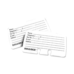 Rolodex Corporation Card Refills, For Petite Card Files, 2-1/4x4, 100 Cards, White