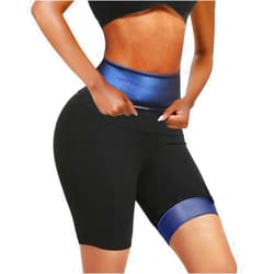 huiming Sauna Sweat Shorts for Women Slimming Compression Workout Thermo Waist Trainer Slimming Leggings Pants Body Shaper