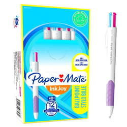 Paper Mate InkJoy Quatro 4-Colour Ballpoint Pen | Assorted Fun Colours | Medium Point (1.0mm) | 12 Count
