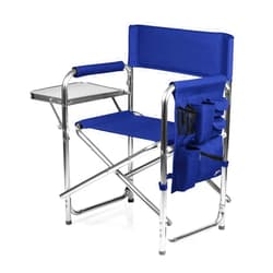 PICNIC TIME ONIVA - a Picnic Time brand - Sports Chair with Side Table, Beach Chair, Camp Chair for Adults, (Navy Blue)