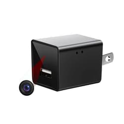BAKEWAY Small USB Charger Camera, Full HD 1080P Nanny Cam, Mini Camera with Motion Detection Surveillance Camera