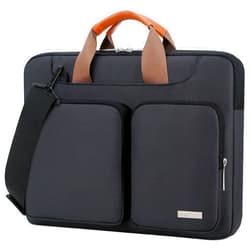 Lacdo 360° Protective Laptop Shoulder Bag, 15-15.6 inch Laptop Sleeve Case for Acer HP Lenovo Dell ASUS Laptop, Acer Aspire, HP Pavilion, Dell Inspiron, Lenovo IdeaPad,ASUS ZenBook Computer Bag, Black