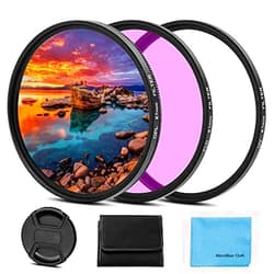 Sedremm 52mm Filter Kit Universal UV CPL FLD Filter Set UV Protection Filter Circular Polarizing Filter Fluorescent Filter with Lens Cap Replacement for Canon Nikon Sony Pentax Olympus Fuji Camera