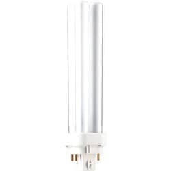 Philips Compact Fluorescent PL-C Lamp, 18 Watts, 4-Pin, Neutral White, 10PK (383323)