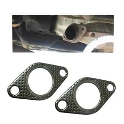 Luminuti 2 PCS Car Exhaust Gasket,1.5 Inch Reinforced High Temperature Gasket Exhaust Flange Gasket Car Accessories,Catalytic Converter Gasket,Exhaust Flange Gasket for Most Trucks Cars and SUVS