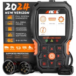 ANCEL Heavy Duty Truck Scanner HD601 All System Diesel Diagnostic Scan Tool fits for Cummins, Detroit, Freightliner, International, Paccar, Check Engine for Truck & Car 2 in 1 Code Reader