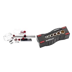 Milescraft 1219 Circle Guide Kit- Router Circle Cutter Jig, Black & 1312 DrillBlock- Handheld Drill Guide