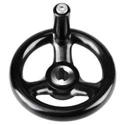 Yctze HighQuality 1PC 12x100mm Black Round 3-Spoke Hand Wheel for Lathe Milling Machines with 8mm Hand Wheel 4 Diameter with Set Screw