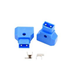 HangTon PowerTap D-tap P-tap Male Female Connector Power Plug for Photography Cable Assembly V-Lock Gold Mount Battery (2pcs, Blue)