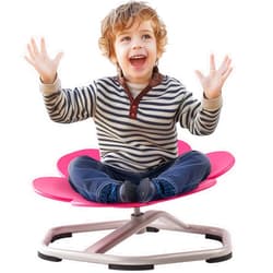 ROBOTIME Kids Sensory Swivel Chair, Sensory Spinning Chair for Kids, Autism Spinning Chair for Kids, Training Body Coordination, Improve Kids' Carsickness, Seasickness, Sensory Toy Chair-Pink