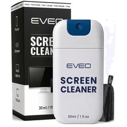 EVEO Computer Screen Cleaner Spray Kit- Portable Laptop Screen Cleaner, Phone Cleaner & Monitor Cleaner + Microfiber Cloth - Car Screen Cleaner for MacBook, iPad and More Electronic Devices - (1 Pack)