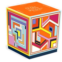 Galison Frank Lloyd Wright Textile – 4 200-Piece Puzzles Block Set with Iconic Geometric Illustrations for Coffee Table Amusement and Décor