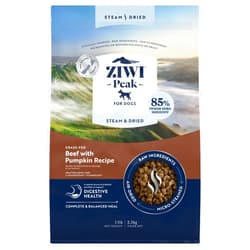 ZIWI Peak Steam & Dried Dog Food - Grass-fed Beef w/Pumpkin - High Protein, Low Carb, All Breeds & Lifestages, for Digestive Health (113.6oz)