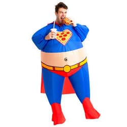 Spooktacular Creations Halloween Costume, Chunky Chubby Inflatable Men Costume, Full Body Blow Up Fat Suit for Men, Adult One Size Inflatable Costume for Halloween Dress Up Parties