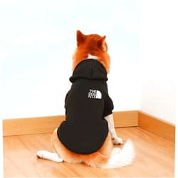 JizahPET Dog Hoodie,Comfortable, Soft and Breathable Fashion Dog Sweatshirt,Outdoor Sports Dog Clothes Face,for Small, Medium and Large Dogs (Black, Small(Chest: 14'', Back: 9''))