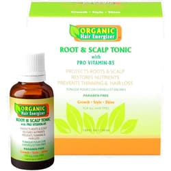 Organic Hair Energizer Root & Scalp Pro Vitamin-B5 Hair Growth Tonic, 1.69 oz | DHT-Blockers, Sulfate-Free & Paraben-Free, Prevent Hair Loss, Thinning & Receding Hair Line | Good For Men & Women