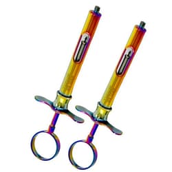 Artlab 2 Pack - Self-Aspirating Dental Syringe 1.8mL Dispensing Syringe Type CW Rainbow Color - German Stainless Steel