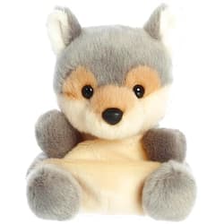 Aurora® Adorable Palm Pals™ Lucian Wolf™ Stuffed Animal - Pocket-Sized Play - Collectable Fun - Gray 5 Inches