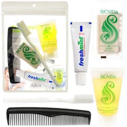 Moda West 24 Hygiene Kits - Bulk Case of Wholesale Basic Toiletry Kits for Men, Women, Travel, Charity 5 Pc Kit