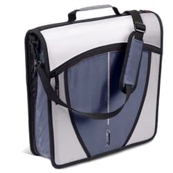 Case it Case-it Mighty Zip Tab School Zipper Binder | 3-Inch O-Rings, 600-Sheet Capacity, 5-Subject Expanding File Folder, Multiple Pockets & Storage Organizer, Shoulder Strap | D-146 Warm Gray