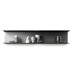 SHUICAO Wall Shelves Floating Shelves Metal Wall Shelf, Floating Shelves for Wall for Bathroom, Bedroom, Living Room, Kitchen, Office Set of 1 Or 2 Pieces (Color : 1Pcs-Black, Size : 60X20Cm)