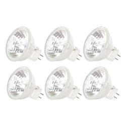 Simba Lighting MR11 Halogen 20W 12V FTD Spotlight Light Bulbs (6 Pack) 2-Pin 220lm for Landscape, Accent, Track Lights, and Fiber Optics, GU4 Bi-Pin Base, Glass Cover, Warm White 2700K Dimmable