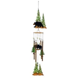 Sunset Vista Designs Wilderness Wonders Mountain Bear Wind Chime, 36
