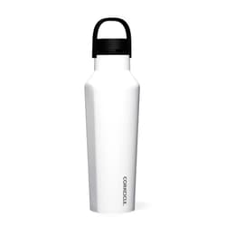 Corkcicle Sport Canteen - Keeps Drinks Cold 25 Hours - Stainless Steel Water Bottle - Triple-Insulated - Spill-Proof - Summer Drinkware Gift - Keeps Drinks Ice Cold - 20 oz - Gloss White