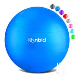 Kisnbld Exercise Ball, Extra Thick Yoga Ball for Workout Pregnancy Stability, 4 Sizes Anti-Burst Balance Ball with Foot Pump - Heavy Duty Fitness Ball Chair for Office, Home & Gym
