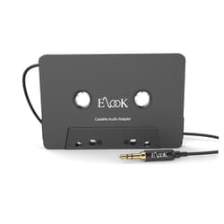 Elook Car Cassette Aux Adapter, 3.5mm Universal Audio Cable Tape Adapter for Car, Phone, MP3 ect. Black