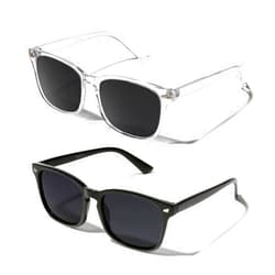 TIJN Polarized Sunglasses for Womens and Mens,Classic Square Frames Shades for UV Protection, Stylish and Trendy Sunnies