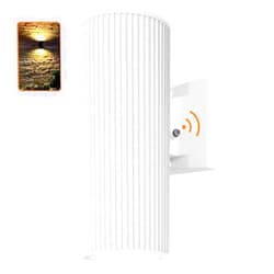 ZUUKOLE Dusk to Dawn Sensor Outdoor Wall Sconce, Exterior Lighting - ETL Listed, Die-Casting Aluminum Waterproof Wall Mount Cylinder Design - Up Down Light Fixture for Porch, Garage, Garden and Patio