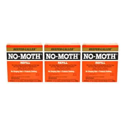 Reefer-Galler NO-Moth Closet Hanger Refills - Moth Cakes for Hanger Storage, Non-Odorous Moth Cakes for Closet, Kills Clothes Moths, Carpet Beetles, Eggs & Larvae (2 Moth Cakes, Pack of 3)