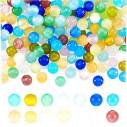 BB Beadthoven Beadthoven 210pcs Cat Eye Beads 4mm Glass Crystal Beads for Crafts Transparent Small Eye Ball Round Beads Assorted Tiny Glass Seed Beads for Bracelets Necklaces Earrings Jewelry Making DIY