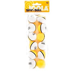 JOOLA Spinball Table Tennis Balls 12 Pack - 40mm Regulation Bulk Ping Pong Balls for Training and Recreational Play - Fun as a Cat Toy - Indoor and Outdoor Compatible- Dual Color Orange and White