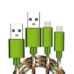 MYCKUU 2pack 6.6ft Micro USB Cable for Kindle Charger, Long Camo Braided Fast Charging Cable Compatible for Samsung S4 S6 S7 Edge/Plus/Active, Galaxy J3 J7 Prime/Star/Crown/Sky Pro, Note 5 4, Tablet Tab 3 4