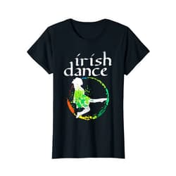 BoredKoalas Funny St. Patrick's Day Shirts Irish Irish Dance Girl Colors St Patricks Day Ceili Dancer Girl T-Shirt