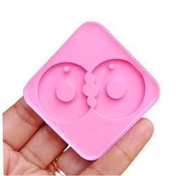 Handmade Donuts Silicone Mold - Mold for Earrings - Doughnut Mold - Jewelry Making Molds - Mold for Resin - Mold for Keychain - Mold for clay (Pink)