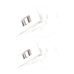 WSIWZAI Car Ticket Holder Sucker Clamp, Vehicle Paper Bill Card Clip Advertising Clip with Suction Cup for Glasses Window Office Door(2 Pack, White)