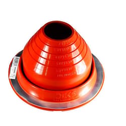 DEKTITE 4 (DF204RE) Round RED High Temp Silicone Flexible Pipe Flashing (Roof Jack, Pipe Boot Flashing) Dektite (for OD Pipe Sizes 3