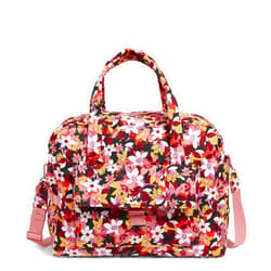 Vera Bradley Women's Cotton Utility Travel Bag, Rosa Floral - Recycled Cotton, One Size