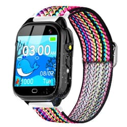 Lamshaw Compatible for Phyulls Kids Smart Watch Band, Lamshaw 20mm Stretch Elastics Nylon Adjustable Replacement Strap Accessories Compatible for Phyulls D05, OVV, IChosen, Tywop, AIWIEP, Gridspace, SYEEKOM D05 Kids Smart Watch / Phyulls, AIWIEP, Sedzofan, Wiszodet, Cosjoype S16 1.54 Inches Smart Watch