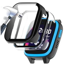 Acadeny [2-Pack] Case with Tempered Glass Screen Protector Compatible for Xplora XGO 3, 9H Hardness 360° All-Round Protective Ultra Thin Protective PC Case Cover for XGO 3 Black Transparent